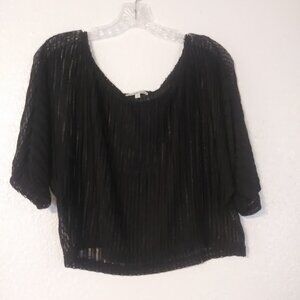Charlotte Russe women's size M black see through top